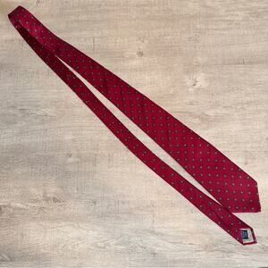Givenchy Burgundy Red Geometric Tie